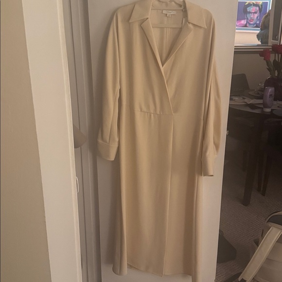 Never worn VINCE Cream Long Sleeve Dress - Picture 5 of 6